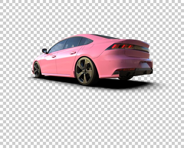 Ilustración de renderización 3D de automóviles realistas aislados en el fondo
