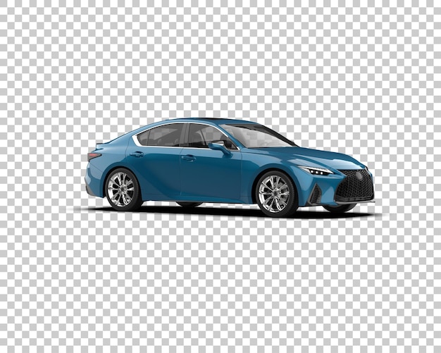 Ilustración de renderización 3D de automóviles realistas aislados en el fondo