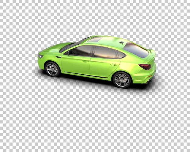 Ilustración de renderización 3D de automóviles realistas aislados en el fondo