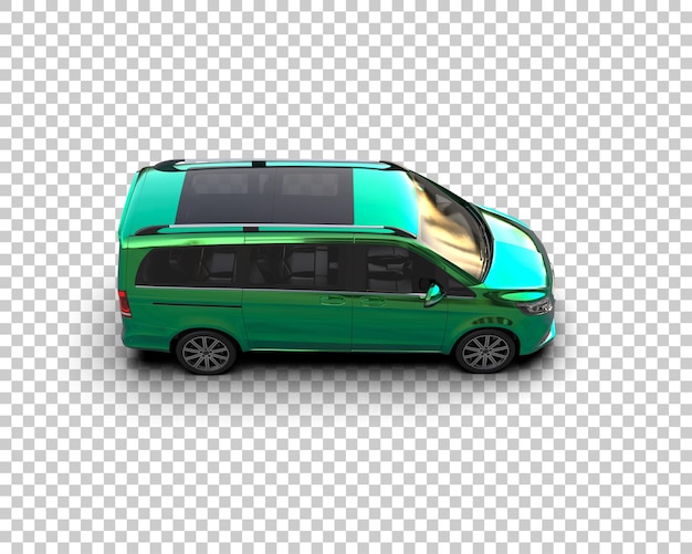 Ilustración de renderización 3D de automóviles realistas aislados en el fondo