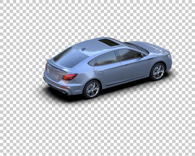 Ilustración de renderización 3D de automóviles realistas aislados en el fondo