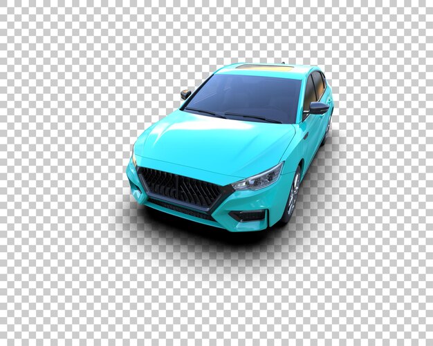 Ilustración de renderización 3D de automóviles realistas aislados en el fondo