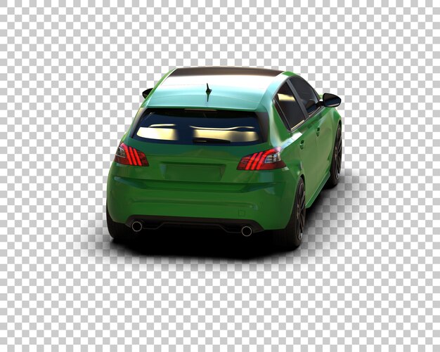Ilustración de renderización 3D de automóviles realistas aislados en el fondo