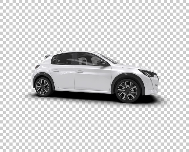 Ilustración de renderización 3D de automóviles realistas aislados en el fondo