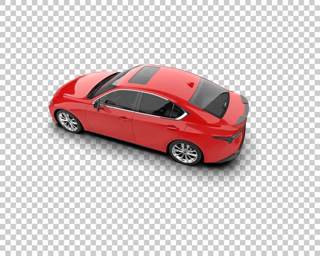 Ilustración de renderización 3D de automóviles realistas aislados en el fondo