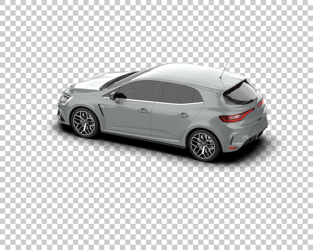 Ilustración de renderización 3D de automóviles realistas aislados en el fondo