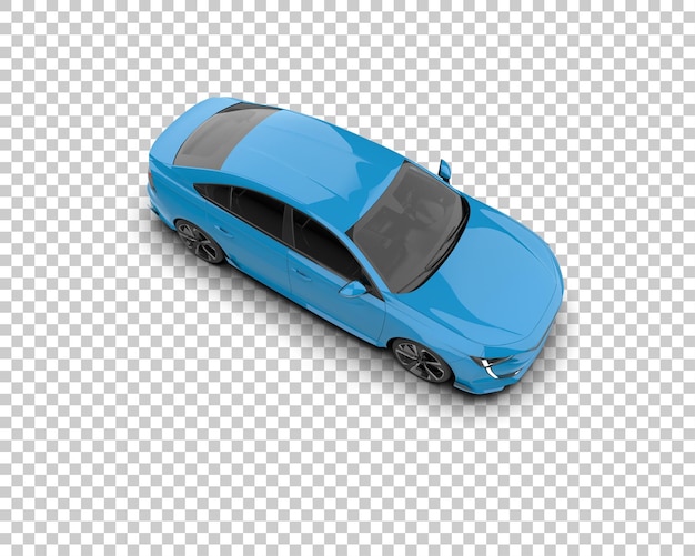 Ilustración de renderización 3D de automóviles realistas aislados en el fondo