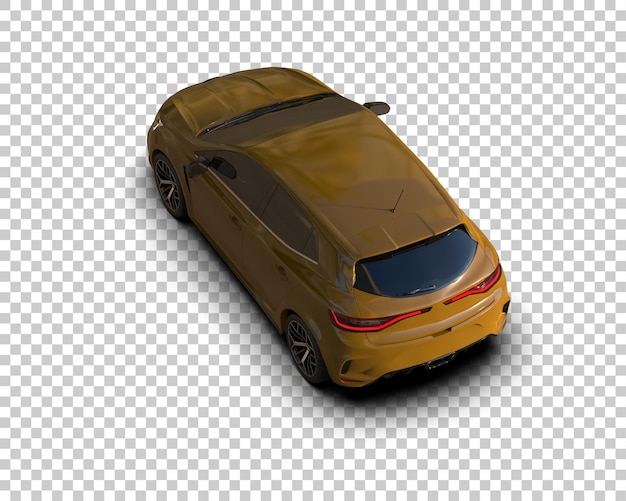 Ilustración de renderización 3D de automóviles realistas aislados en el fondo