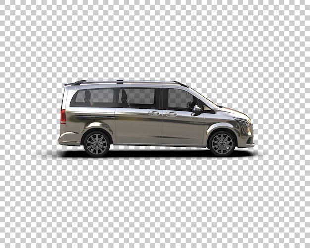 Ilustración de renderización 3D de automóviles realistas aislados en el fondo