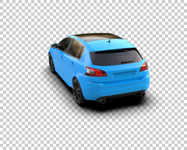 Ilustración de renderización 3D de automóviles realistas aislados en el fondo