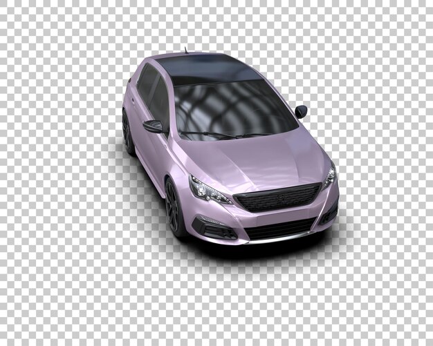 Ilustración de renderización 3D de automóviles realistas aislados en el fondo
