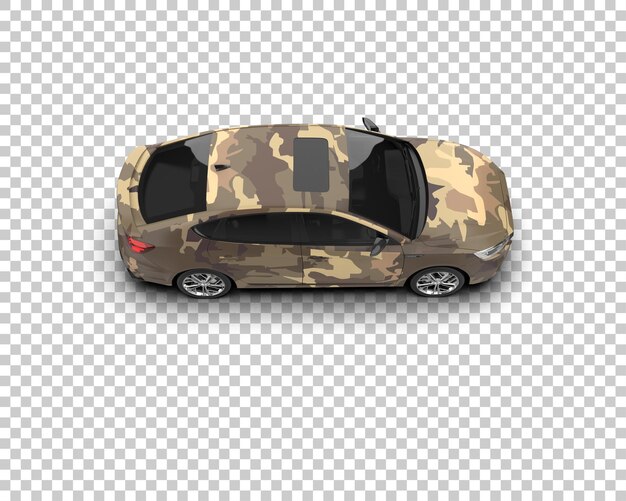Ilustración de renderización 3D de automóviles realistas aislados en el fondo