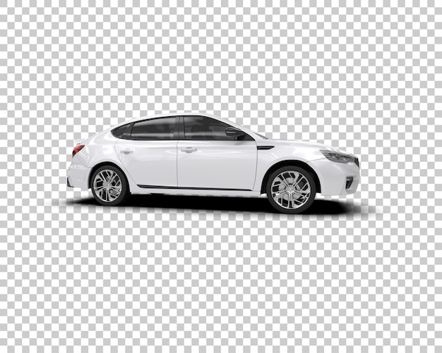 Ilustración de renderización 3D de automóviles realistas aislados en el fondo