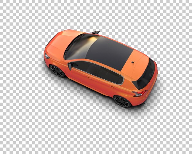 Ilustración de renderización 3D de automóviles realistas aislados en el fondo