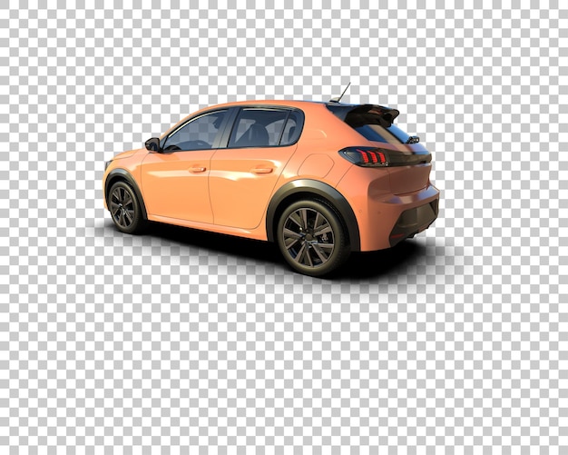 Ilustración de renderización 3D de automóviles realistas aislados en el fondo