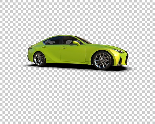 Ilustración de renderización 3D de automóviles realistas aislados en el fondo