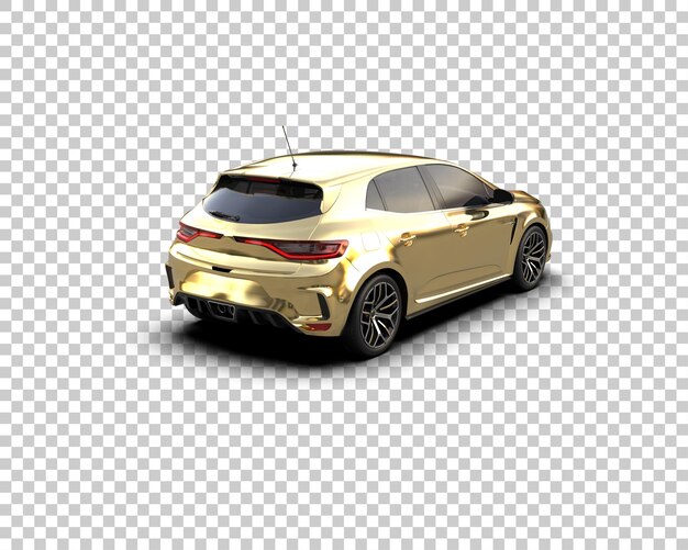 Ilustración de renderización 3D de automóviles realistas aislados en el fondo