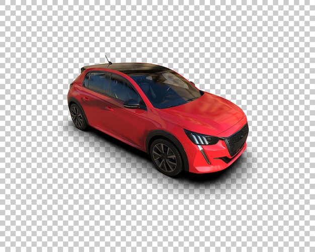 Ilustración de renderización 3D de automóviles realistas aislados en el fondo