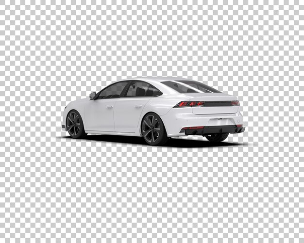 Ilustración de renderización 3D de automóviles realistas aislados en el fondo