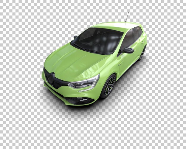 Ilustración de renderización 3D de automóviles realistas aislados en el fondo
