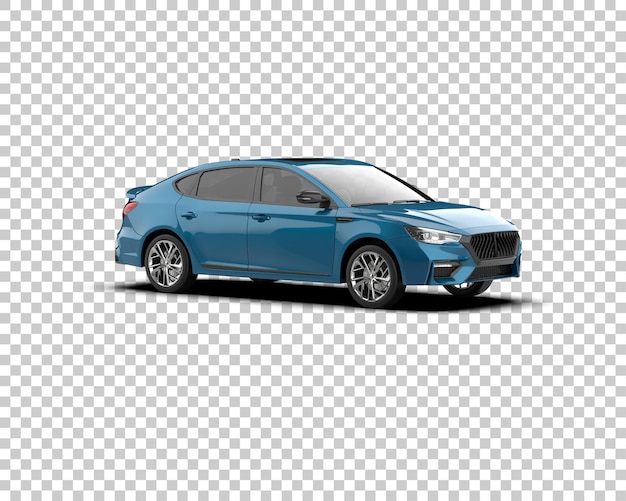 Ilustración de renderización 3D de automóviles realistas aislados en el fondo