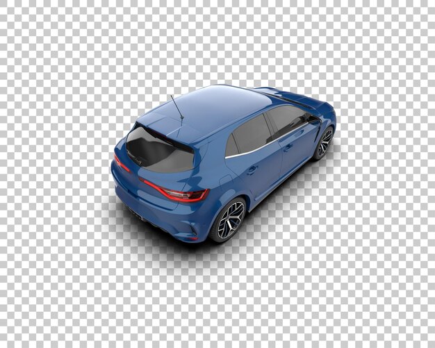 Ilustración de renderización 3D de automóviles realistas aislados en el fondo