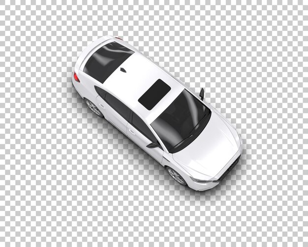 Ilustración de renderización 3D de automóviles realistas aislados en el fondo