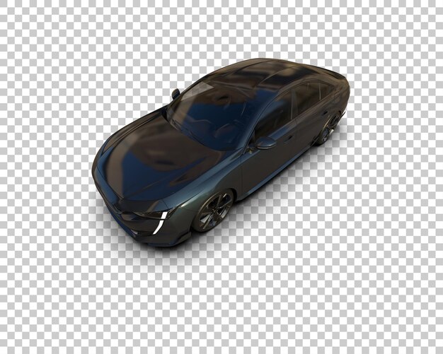 Ilustración de renderización 3D de automóviles realistas aislados en el fondo