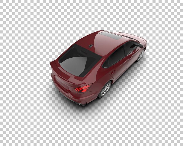 Ilustración de renderización 3D de automóviles realistas aislados en el fondo
