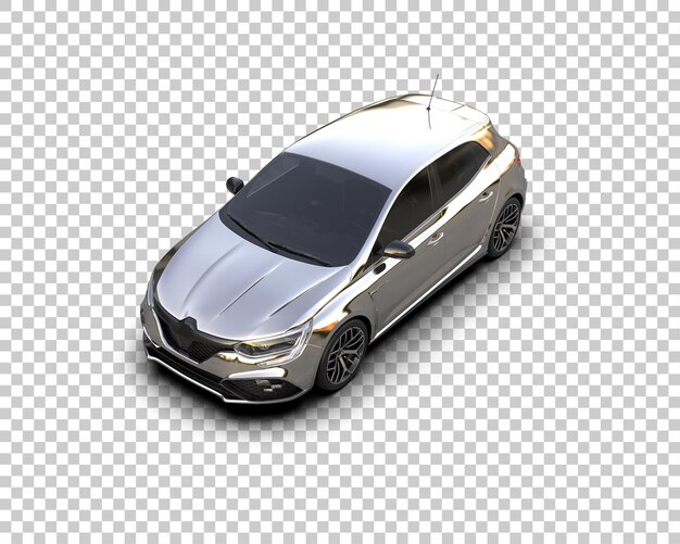 Ilustración de renderización 3D de automóviles realistas aislados en el fondo
