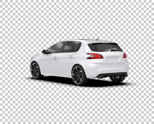 Ilustración de renderización 3D de automóviles realistas aislados en el fondo