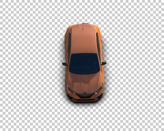 Ilustración de renderización 3D de automóviles realistas aislados en el fondo