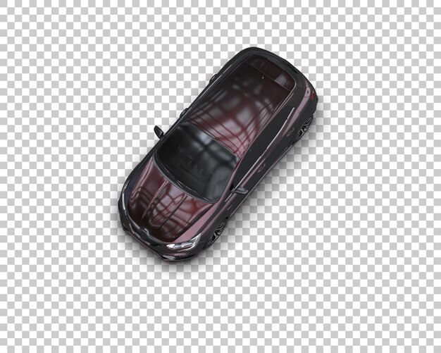 Ilustración de renderización 3D de automóviles realistas aislados en el fondo