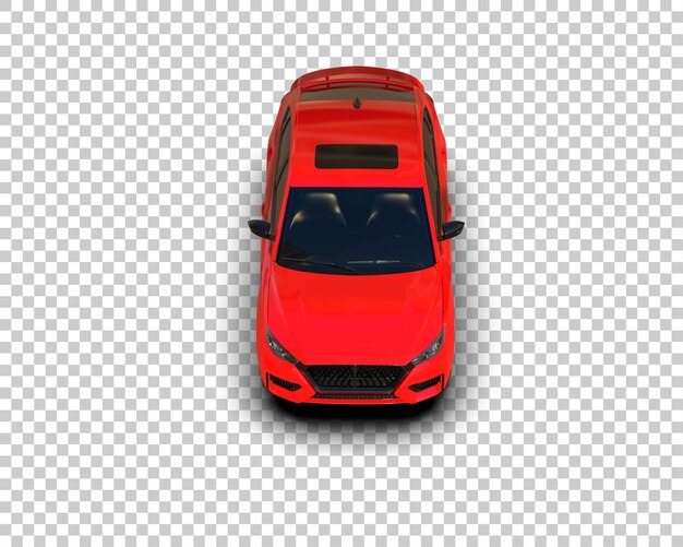 Ilustración de renderización 3D de automóviles realistas aislados en el fondo