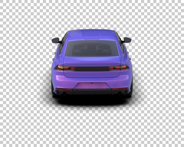 Ilustración de renderización 3D de automóviles realistas aislados en el fondo