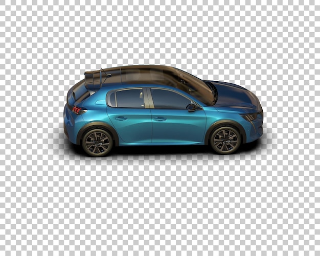 Ilustración de renderización 3D de automóviles realistas aislados en el fondo