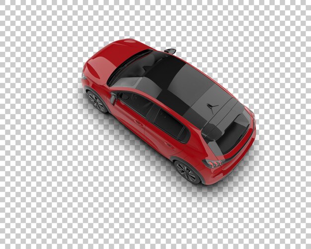 Ilustración de renderización 3D de automóviles realistas aislados en el fondo