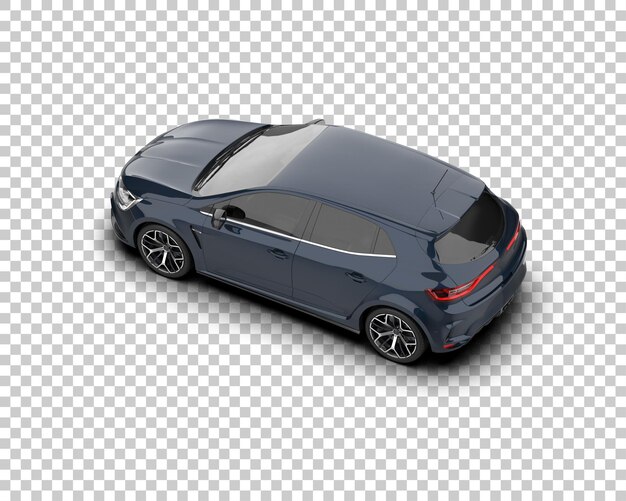 Ilustración de renderización 3D de automóviles realistas aislados en el fondo