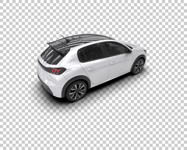 Ilustración de renderización 3D de automóviles realistas aislados en el fondo
