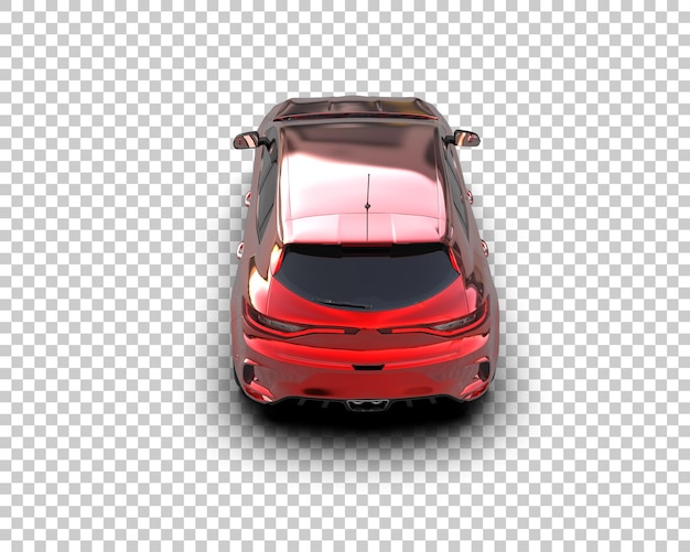 Ilustración de renderización 3D de automóviles realistas aislados en el fondo