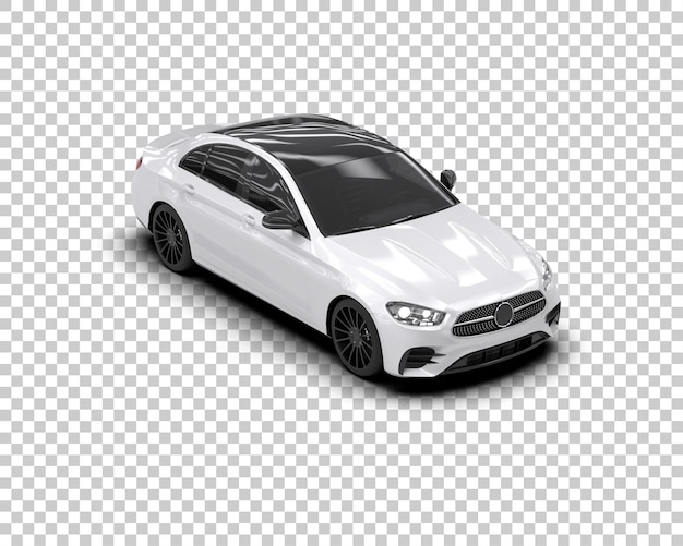 Ilustración de renderización 3D de automóviles realistas aislados en el fondo