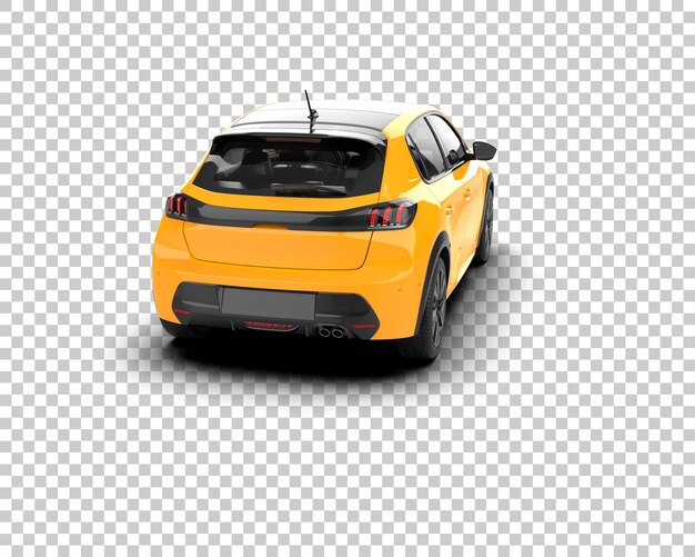 Ilustración de renderización 3D de automóviles realistas aislados en el fondo