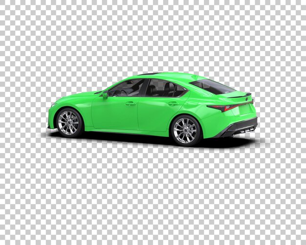 Ilustración de renderización 3D de automóviles realistas aislados en el fondo
