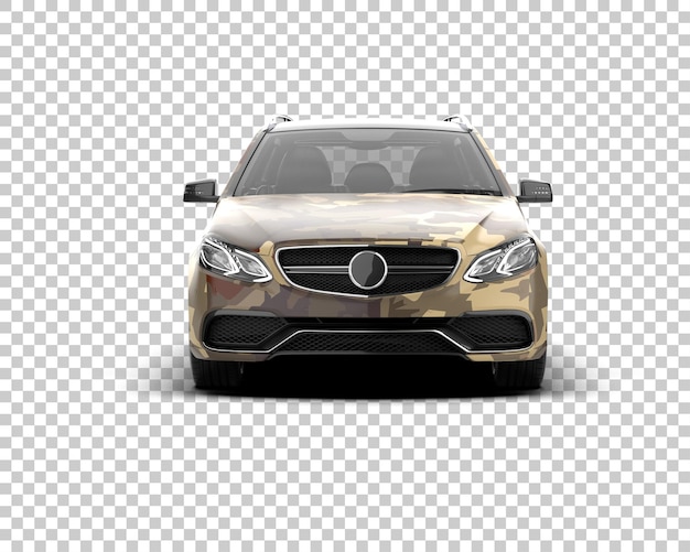 Ilustración de renderización 3D de automóviles realistas aislados en el fondo