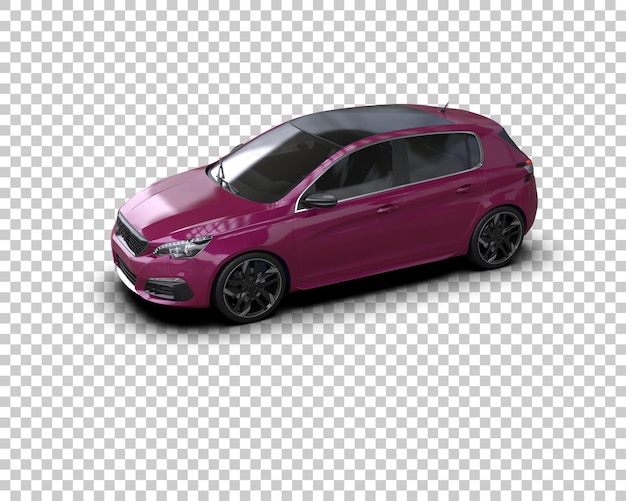 Ilustración de renderización 3D de automóviles realistas aislados en el fondo