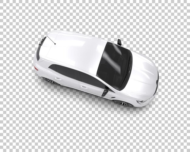 Ilustración de renderización 3D de automóviles realistas aislados en el fondo