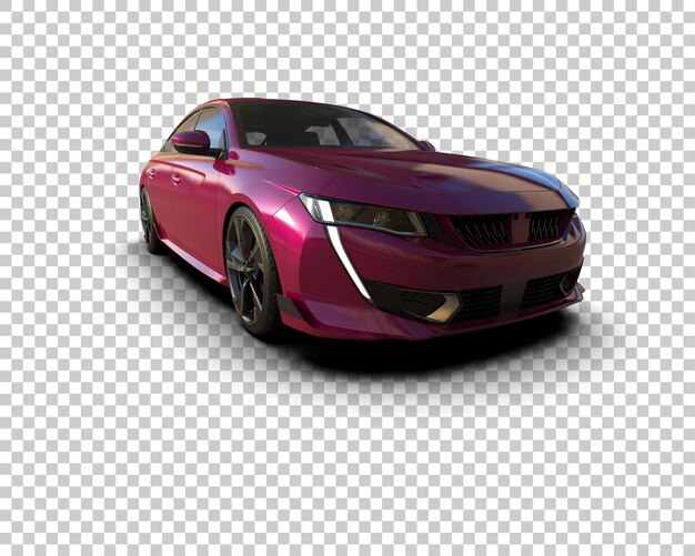 Ilustración de renderización 3D de automóviles realistas aislados en el fondo
