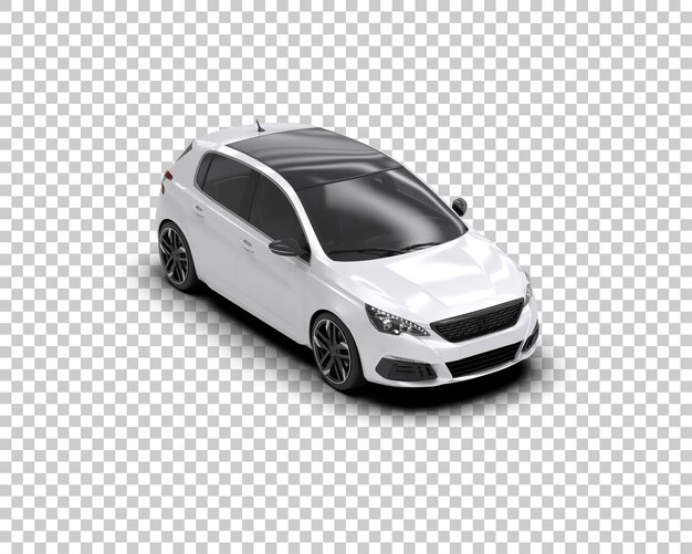 Ilustración de renderización 3D de automóviles realistas aislados en el fondo