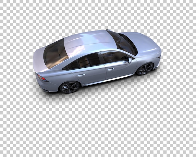 Ilustración de renderización 3D de automóviles realistas aislados en el fondo