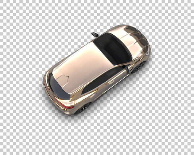Ilustración de renderización 3D de automóviles realistas aislados en el fondo